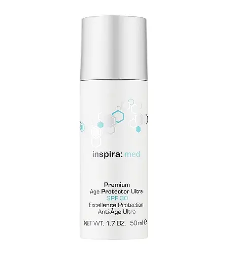 Антивозрастной крем SPF 30 Премиум ультралегкий PREMIUM AGE PROTECTOR ULTRA Inspira Med 50 мл - фото 2
