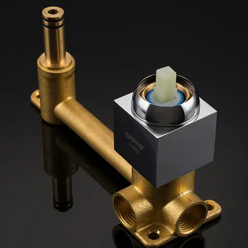 G1007-2 Змішувач для умивальника одноричажний настінний латунний корпус Ø35 хром Gappo 1/8 Хром - фото 3