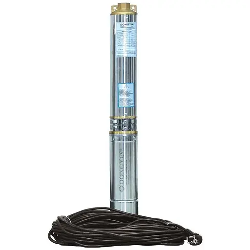 Насос центробежный скважинный DONGYIN 1.1кВт H 87(66)м Q 100(60)л/мин Ø102мм (кабель 45м) 777474 - фото 1