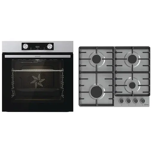 Комплект духовка электрическая Gorenje BO6737E02XK + варочная поверхность газовая G642ABX нержавеющая сталь