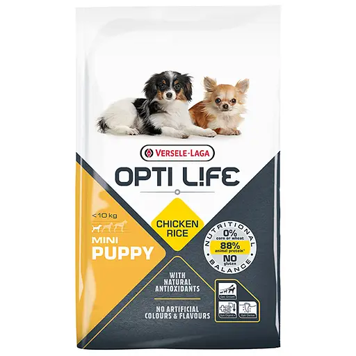 Сухой корм для щенков малых пород Versele-Laga Opti Life Puppy Mini с курицей 7.5 кг (5410340311578) - фото 1