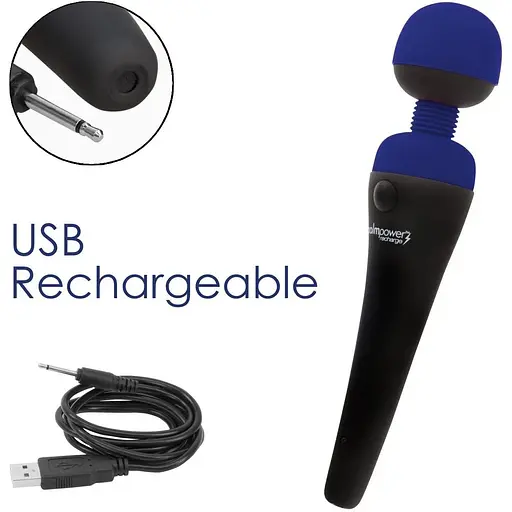 Вібромасажер PalmPower Recharge Blue - фото 5