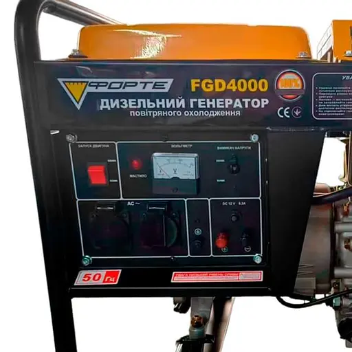 Генератор Синхронний Forte дизельний FGD4000 3kW, ручн старт / 3000 Вт / Дизель (130539) - фото 2