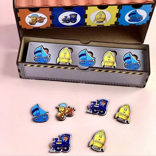 Настольная игра Ubumblebees Транспорт-2 PSD006 сортер-комодик деревянная - фото 5
