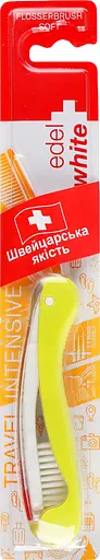 Дорожная зубная щетка-флос Edel White розовая - фото 5