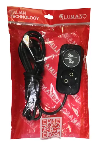 Удлинитель BLACK 2 гнезда 5 метров без заземления MODERN LUMANO - фото 1