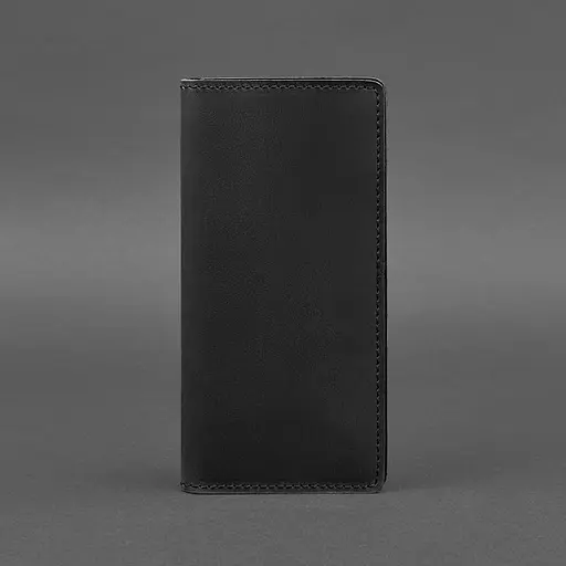 Кожаный портмоне-купюрник 11.0 черный Crazy Horse - фото 6