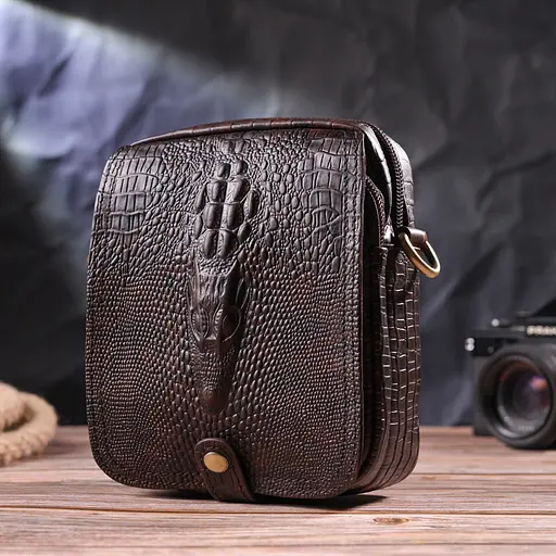 Кожаная сумка мужская Vintage 13,5х18х6 см sum0022410 - фото 7