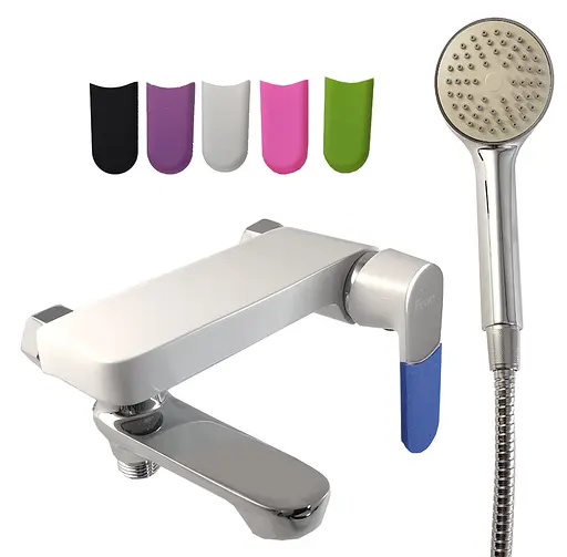 F3234 Змішувач для ванни литий поворотний короткий гусак білий/хром Ø35 Frap 1/10 Білий - фото 1