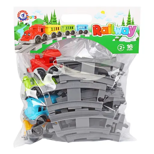 Детский игрушечный набор железная дорога ТехноК 0914TXK 16 деталей - фото 2