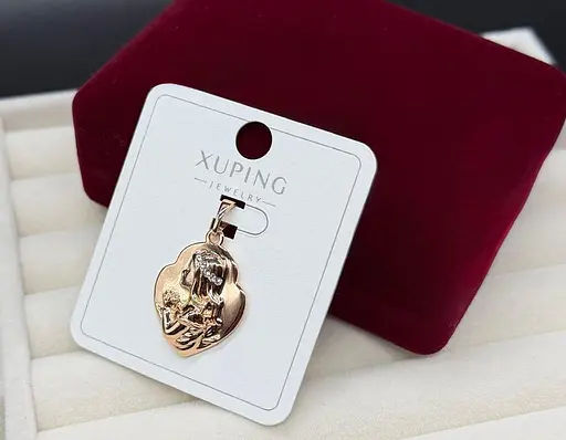 Гіпоалергенна біжутерія підвіска Xuping круглий кулон під золото з медичного золота прикраси на щодень підвіска - фото 1