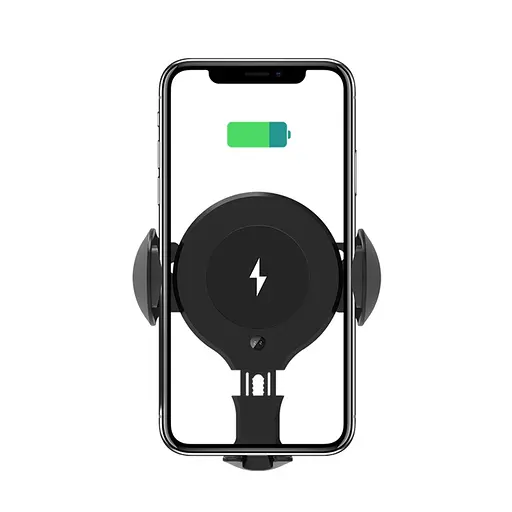 Автодержатель X9 с беспроводной зарядкой 15W черный - фото 4