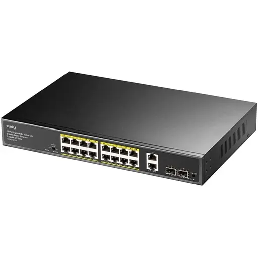 Коммутатор Cudy GS1018PS2, 16-Port Gigabit PoE+ Switch with 2 Uplink Gigabit Ports and 2 Gigabit SFP (GS1018PS2) - фото 2