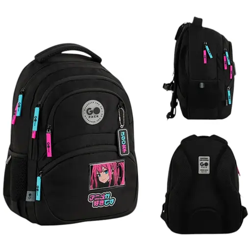 Рюкзак GoPack Education 175M-2 Anime girl Чорний (GO26-175M-2) - фото 1