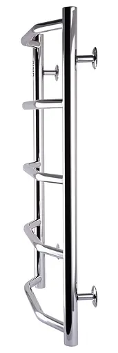 Водяна рушникосушка Unio LT W 700-400-5 Драбинка Трапеція, Хром - фото 2