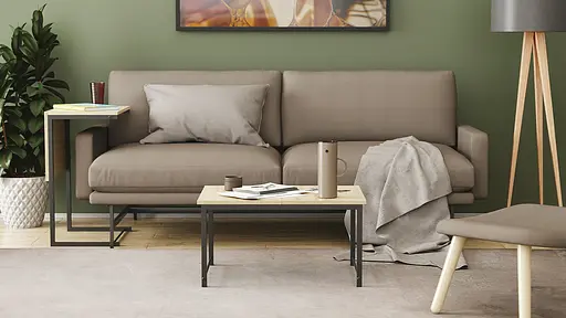 Стол журнальный приставной Терри Комбо Ferrum-decor 345x662x440 Черный металл ДСП Дуб Сонома 16 мм (FRD-105139) - фото 8