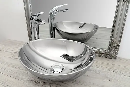 Умывальник Rea Sofia silver накладной серебристый REA-U0852, Хром - фото 2