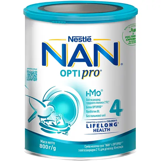 Уцінка. Суха молочна суміш NAN Optipro 4, 800 г 