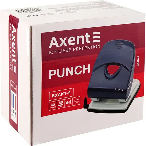 Діркопробивач Axent Exakt-2, 40 аркушів чорний (3940-01-A) - фото 5