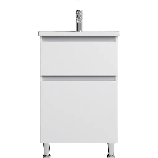 Тумба з умивальником AM.PM X-Joy підлогова 55 см 2 ящики білий M85-FSX0552-WC0552WG38 Білий - фото 1