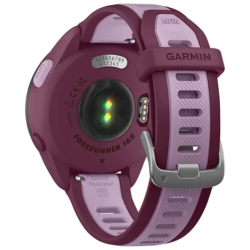 Смарт-годинник Garmin Forerunner 165 Music з силіконовим ягідним ремінцем - фото 2