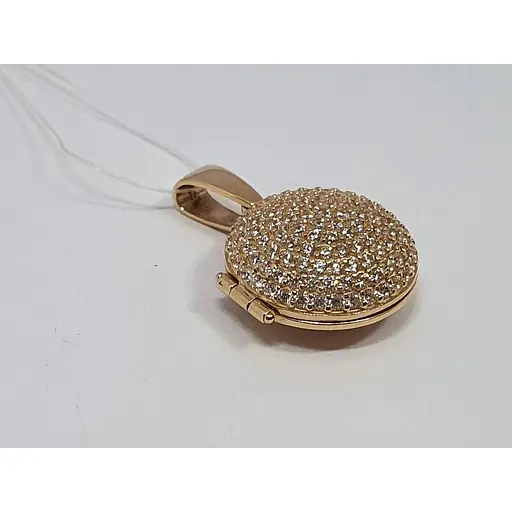 Золотая открывающаяся подвеска Империя золота с фианитами. ПВ679И - фото 3