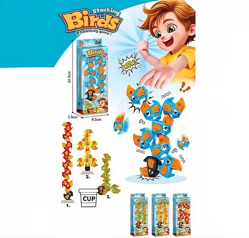 Балансир "Пташки", 7 елементів, настільна гра для дітей від 3 років, 555-40