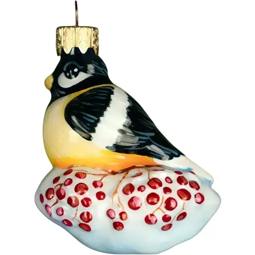 Ялинкова прикраса Різдвяні історії Синиця на горобині скло (4820001045840)