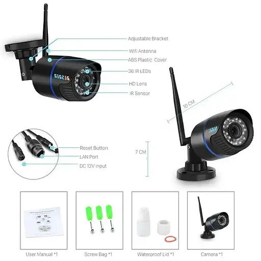 Камера уличная Wi-Fi Besder JW201 черная - фото 5