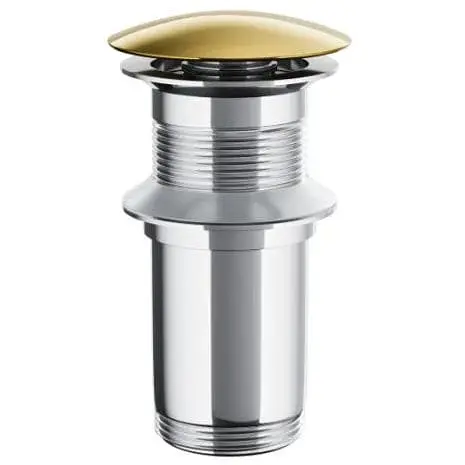 Донний клапан для умивальника Corsan click-clack gold без переливу MU03GL, Золотий - фото 1