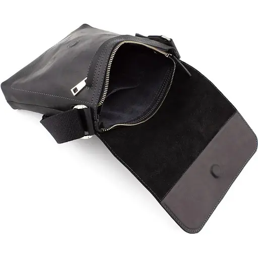 Чоловіча шкіряна сумка через плече GRANDE PELLE 22х22х5.5 см sum0025930 - фото 2