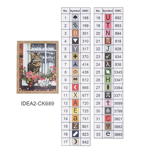 Набір з алмазною мозаїкою "Котик у вікні" 40*50 см, IDEA2-CK689, ТМ "99IDEAS" - фото 8