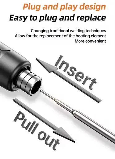 Портативний USB/бездротовий паяльний набір з регульованою температурою чорний - фото 10