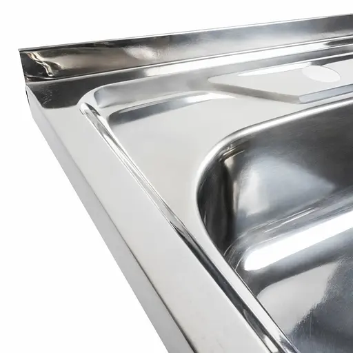 Кухонная мойка из нержавеющей стали Platinum полировка 6060 L (0,7/160 мм), Polish - фото 4