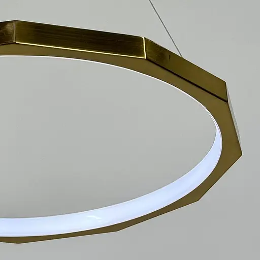 Люстра із підвісним латунним кільцем Ø 50 см | Арт. MJ 239-500 AB | Line F - фото 3