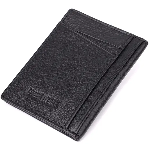 Мужской кошелек для карточек из натуральной кожи ST Leather 8х11х0.5 см acs0029622 - фото 2