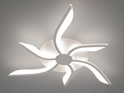 Пристельова світлодіодна люстра з пультом, підсвічуванням, 55W, біла - фото 3