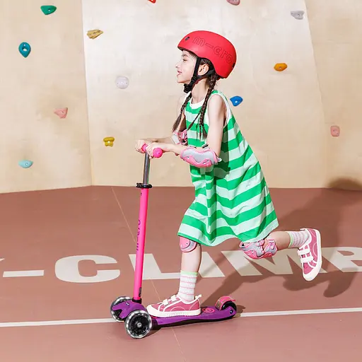 Самокат Micro Maxi Deluxe Neon LED Ультра рожевий (MMD233) - фото 7