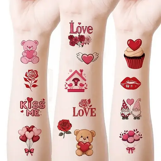 Набір тимчасових тату Любов № 1 Love-tattoo-mini-set-1-10, 12 х 7 см 10 шт - фото 3