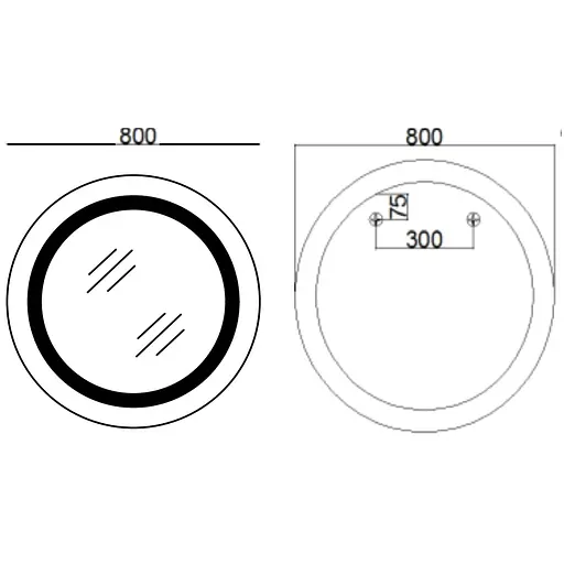 Дзеркало Mixxus Plain MC02-80 (LED Touch, годинник, антизапотівання, димер, регулювання яскравості) MI6931 - фото 7