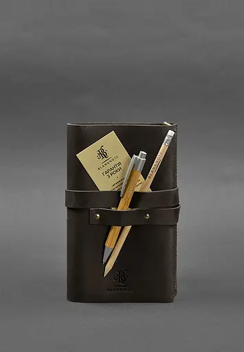 Шкіряний блокнот (Софт-бук) 1.0 темно-коричневий - фото 4