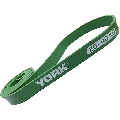 Резинка для фитнеса York Fitness 20-40кг - 2080x32x4,5 мм, зеленый