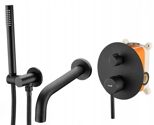 Душова система Rea Lungo black + BOX чорний REA-P6300, Чорний - фото 3