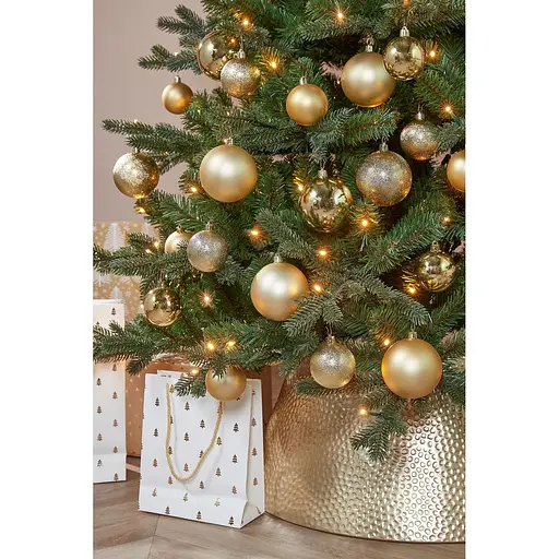 Комплект ялинкових кульок Mica Decorations пластикові 6 см золоті 27 шт. (1181966) - фото 2