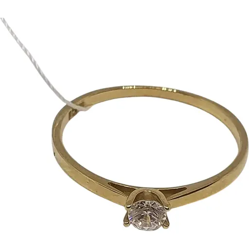 Золота каблучка на заручини Імперія золота з фіанітом. КВ1126ЛИ 17,5