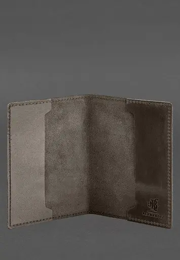 Кожаная обложка для военного билета 7.3 темно-коричневый Crazy Horse - фото 4