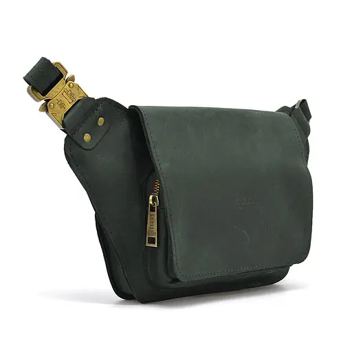 Кожаная мужская сумка на пояс TARWA 14х29х5 см sum0026000 - фото 8