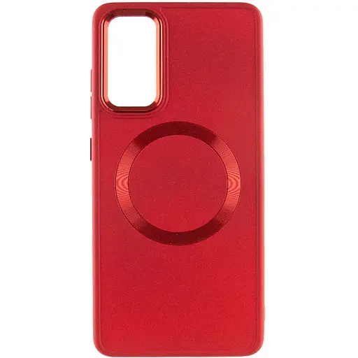 TPU чохол Bonbon Metal Style with MagSafe для Samsung Galaxy S23 Червоний / Red - фото 2