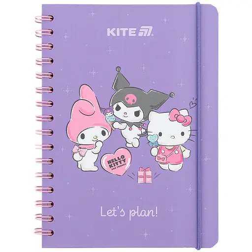 Дневник школьный Kite Kuromi на спирали твердый переплет (HK25-438-1)