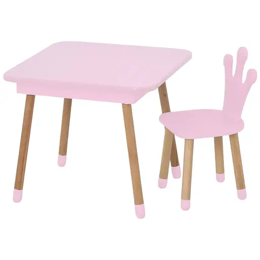 Детский столик Bambi Корона 09-025R-BOX для творчества со стульчиком 60х60 см